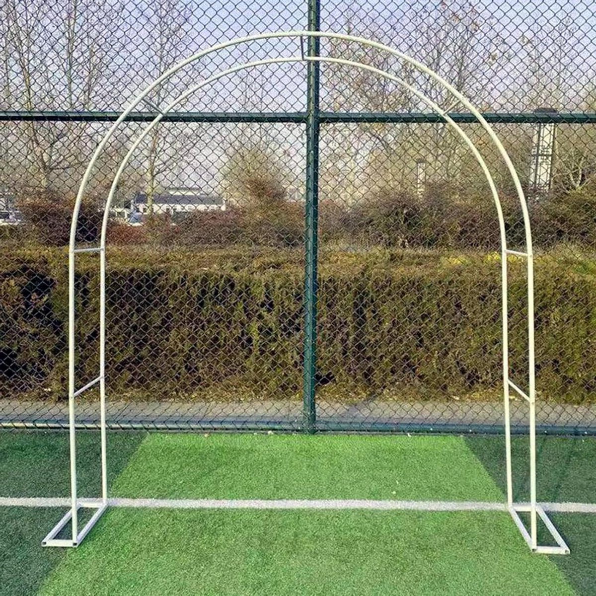 Metalen Tuinboog - Rozenboog Prieel - Tuin Decoratie - Weerbestendig Coating - 120 x 220 cm - Wit