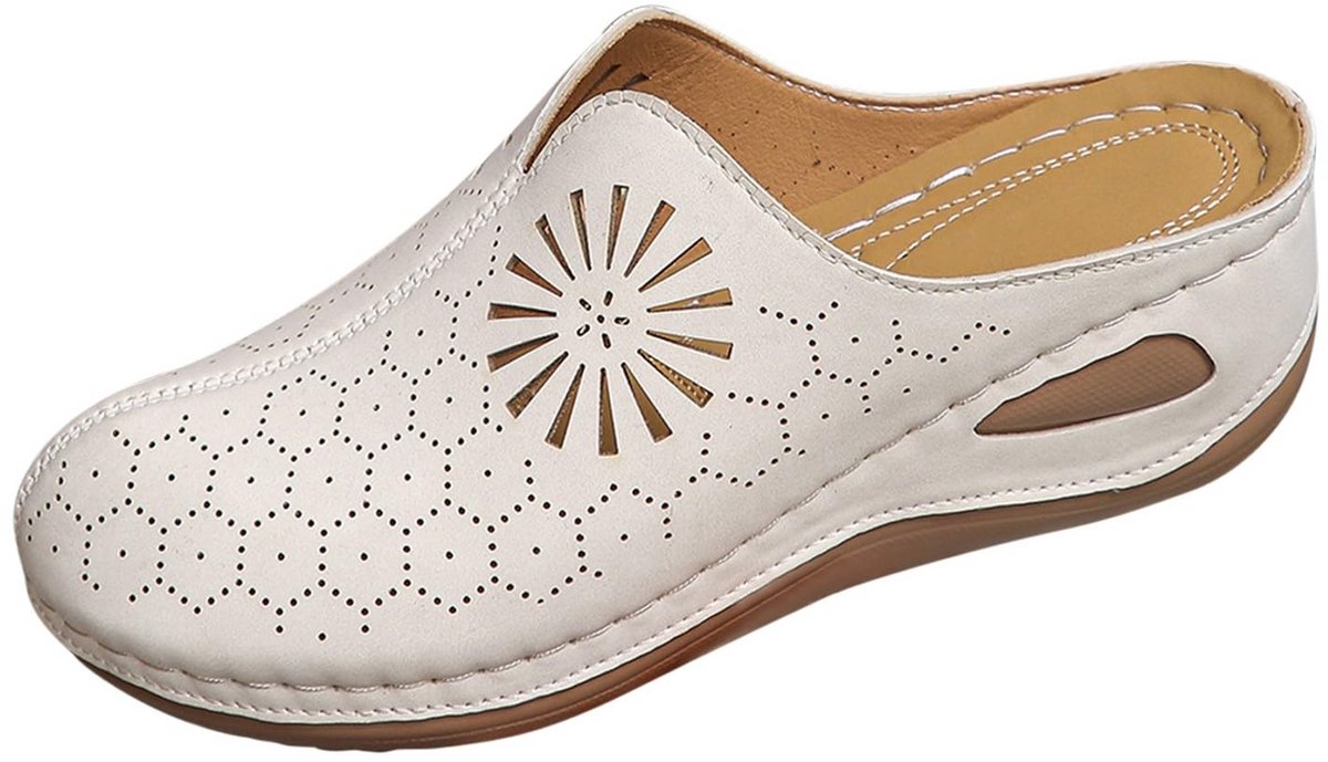 Pantoffels voor dames, zomer, vooraan gesloten, pantoffels met sleehak, elegante slippers, ademende slippers, comfortabele vrijetijdsschoenen, zachte zolen, outdoorschoenen