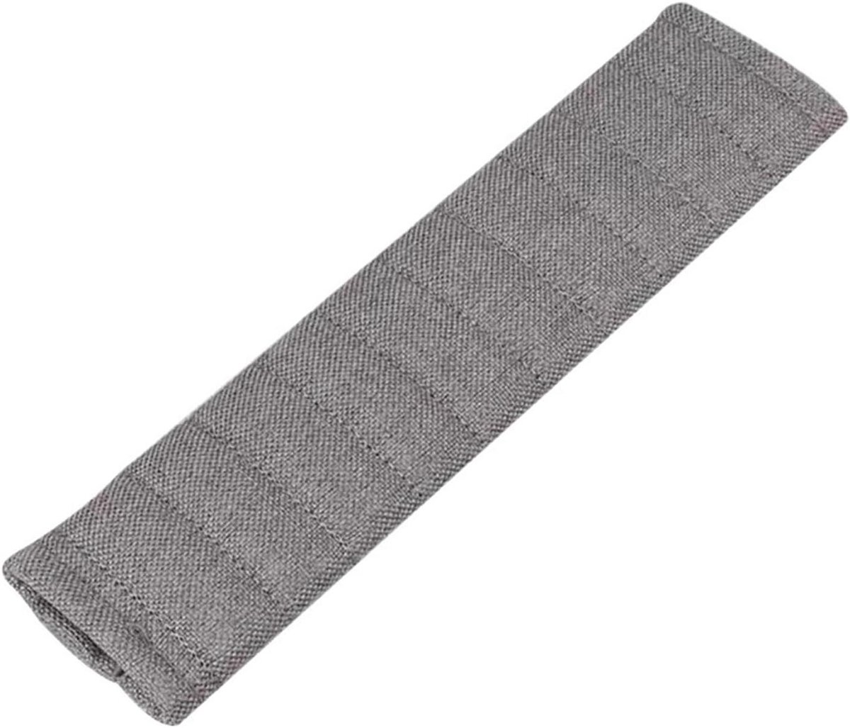 Gordelbeschermer 2 stuks - Riem kussens - Comfortabel reizen - Ademend linnen materiaal - 30 cm - Grijs