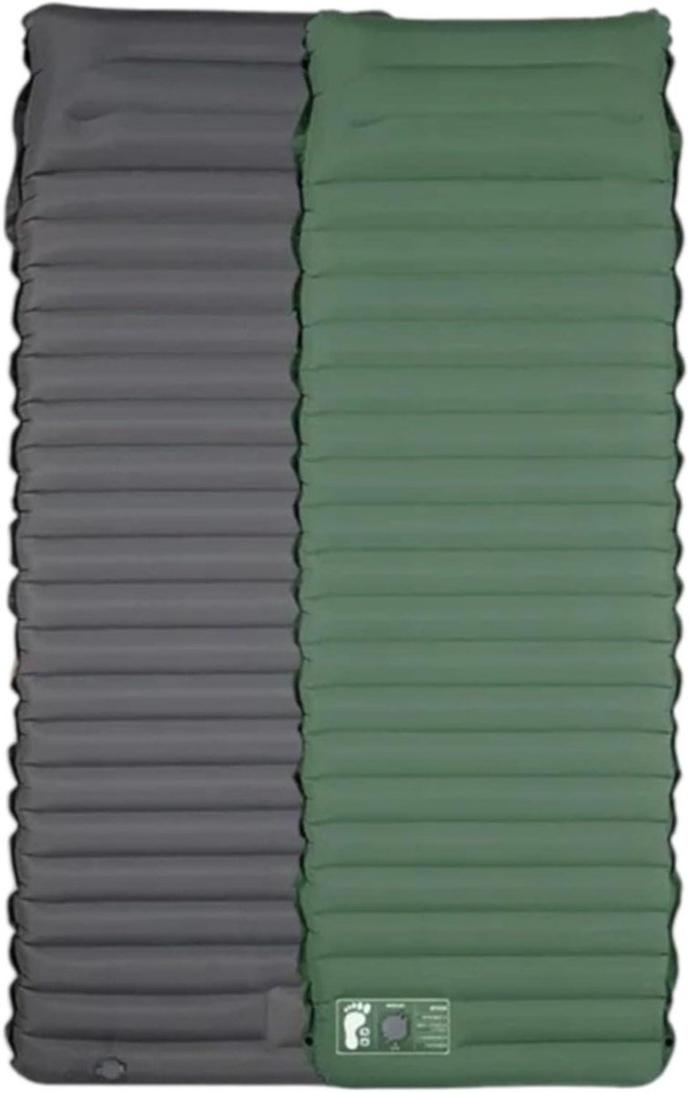 Campingmatras Zelfopblazend - Luchtbed Dik - Outdoor Slapen - Ingebouwde Pomp - 195x70 cm - Groen