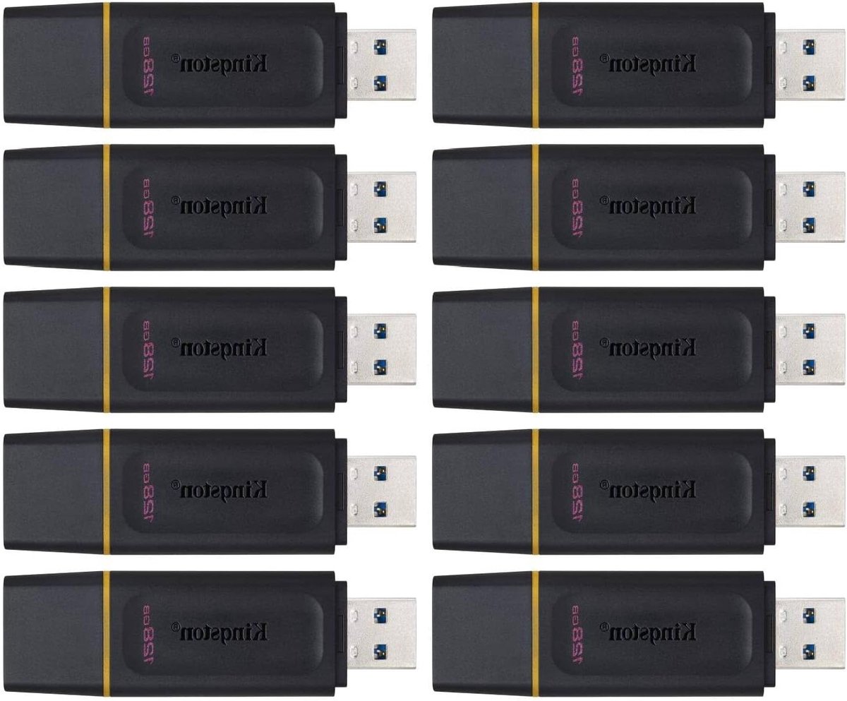 USB Flash Drives - Geheugensticks - Bestanden Opslaan - Sleutelhanger Lus - 10 Stuks - Chroom