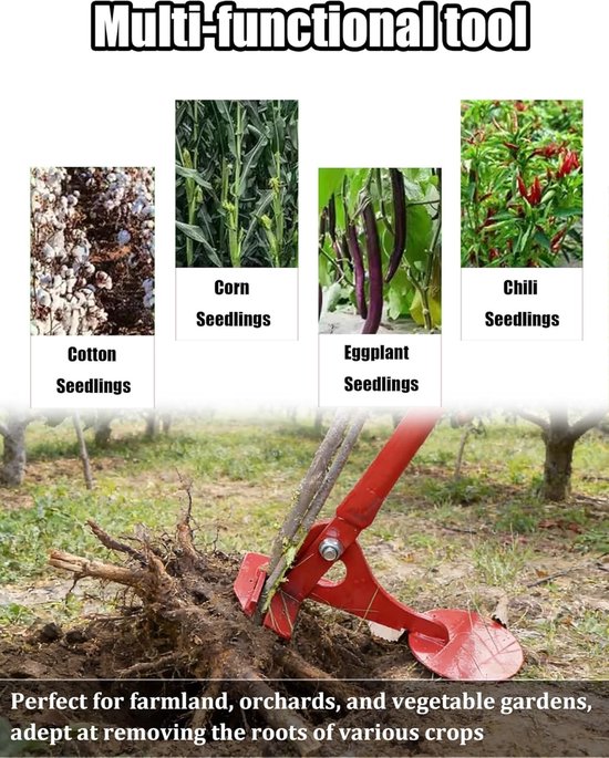 Gereedschap Paalverwijderaar - Worteltrekker Boomtrekker - Tuin Opruimen - Arbeidsbesparende Hefboom - 1 kg - Rood — afbeelding 4