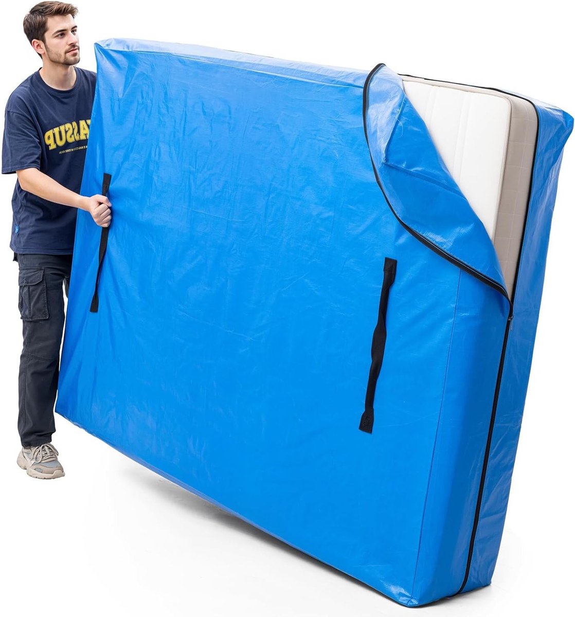 Grote Opbergzak voor Matras, Geschikt voor Eenpersoonsmatras, Ideaal voor Verhuizing en Opslag