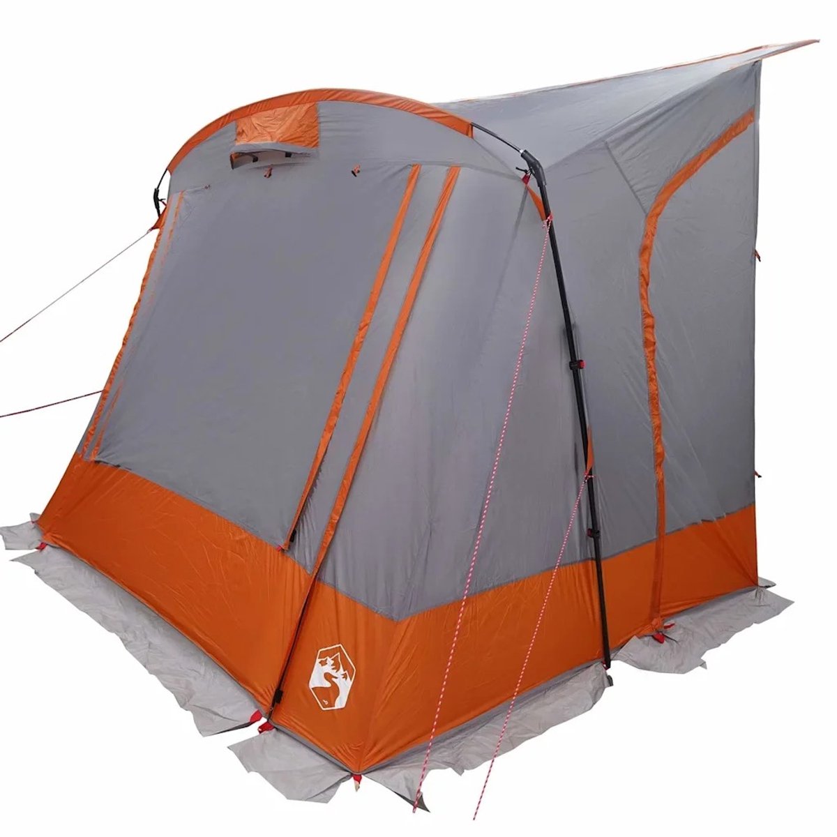 Velmio Bustent - Camper Luifel - Campertent - Zwart Oranje - Achterklep Tent - Inc Twee Deuren & Raam - Kampeertent voor Voertuig - 250 × 200 × 220 cm