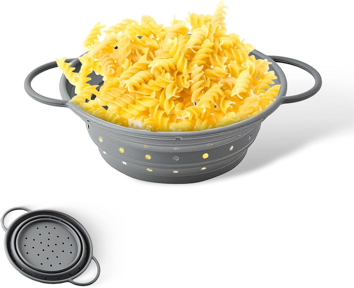Vouwbare Pastascheider voor Pasta, Groenten en Fruit - Ruimtebesparend, Vaatwasserbestendig, Ideaal voor Keuken en Kamperen
