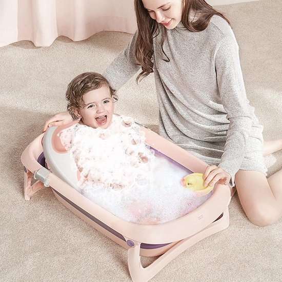 Badstoel Baby - Badsteun Kinderen - Veilig Baden - Ergonomisch Ontwerp - 50 x 18 x 28 cm - Roze — afbeelding 4