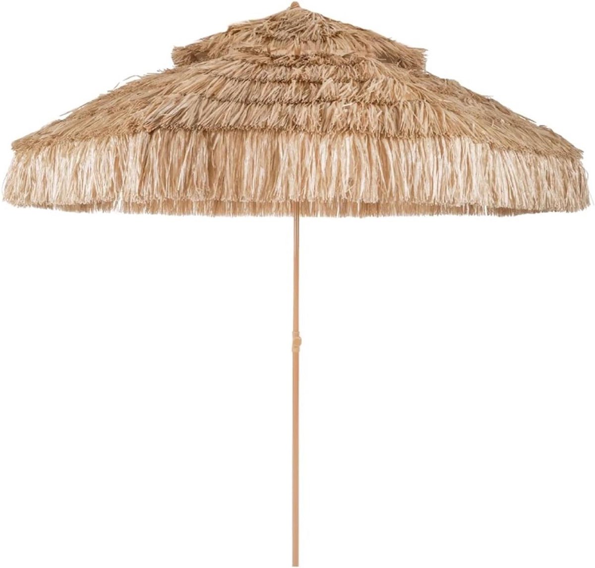 Rieten Tiki Parasol - Strandparasol Hawaii - Buiten Ontspannen - Waterafstotend Dubbel Laags - 270 cm kromming - Natuurlijk