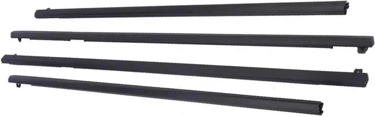 Raam Weerstrip - Afdichtingsset Rubber - Auto Beschermen - Specifiek Model - 4 stuks - Zwart