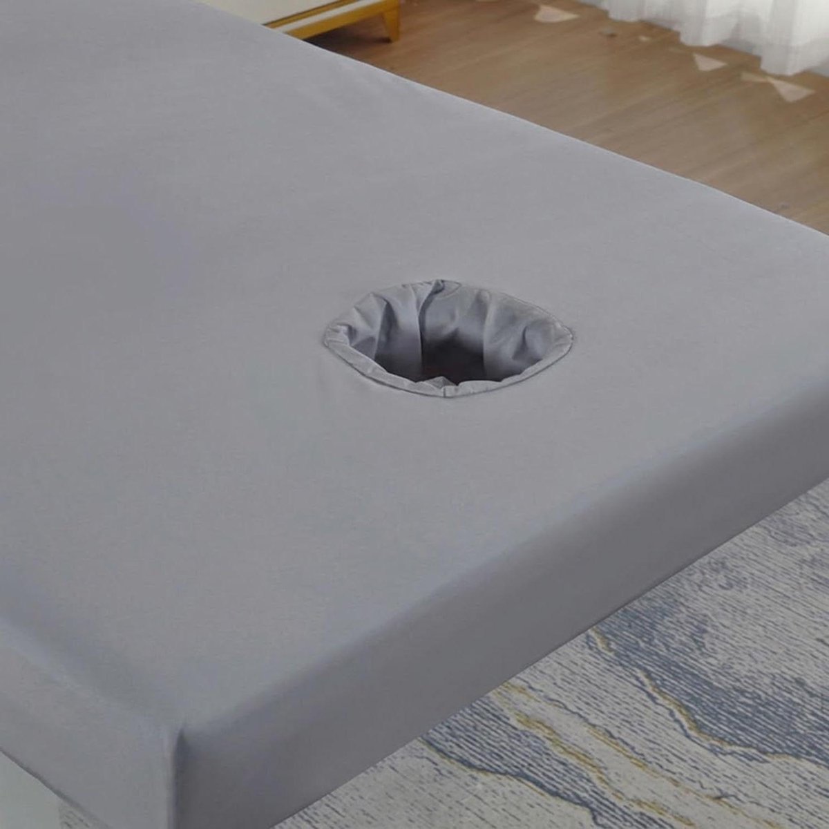 Massagetafel Hoeslaken - Tafelhoes Salonbed - Hygiënisch Werken - Waterdicht Oliebestendig - 180x60cm - Grijs