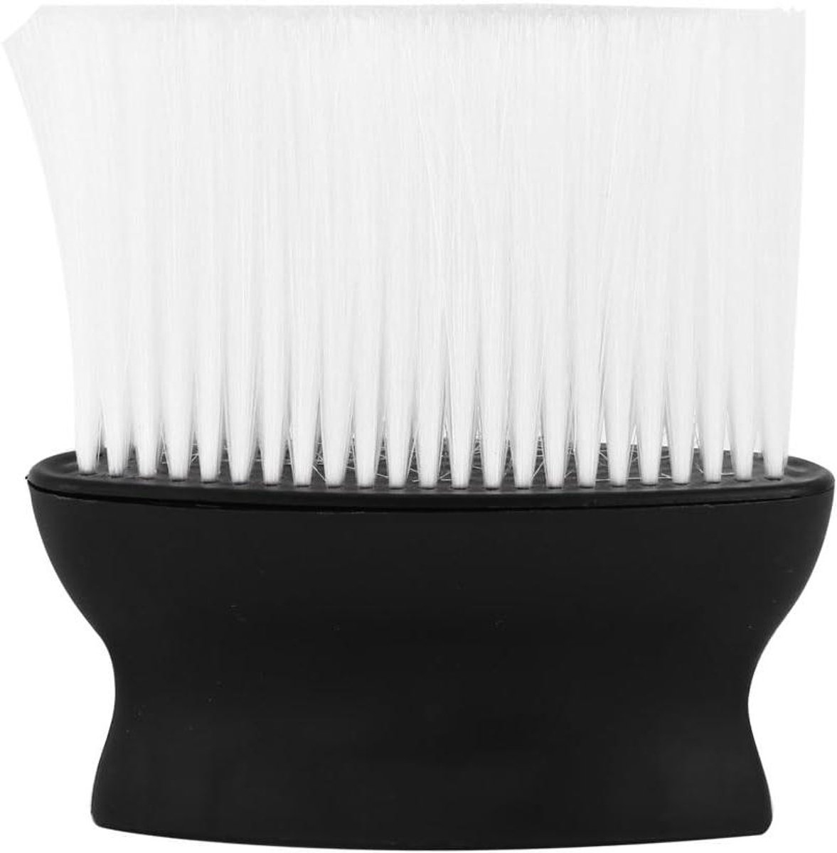 Brede Nekborstel - Kappersborstel Afstofborstel - Haar Verwijderen - Ergonomisch Handvat - 128 x 10 cm - Wit Zwart