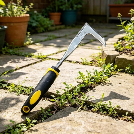 Voegenwiedkrabber Bestrating - Onkruidverwijderaar Tuin - Onkruid Verwijderen - L-vormig Snijblad - 34.6 cm - Metaal — afbeelding 4