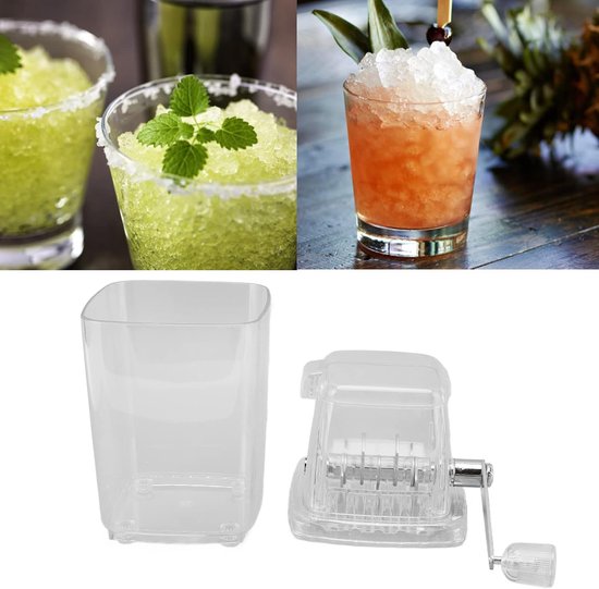 Dailygoods - Handgebogen Ijsbreker - Multifunctionele Ijsmachine - Draagbaar en Roestvrijstaal - Transparant - IJsblokjesmaker - Geschikt voor Thuiske van Dailygoods — afbeelding 3