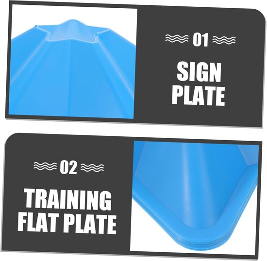 Voetbal Trainingsschijven - Markeringsborden Kegels - Sporttraining Verbeteren - Sterke Taaiheid Valbestendig - 17.5x17.5x5 cm - Blauw — afbeelding 3