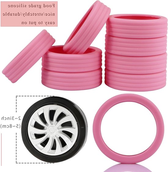 Set van 8 Beschermhoezen voor Spinner Kofferwielen - Ideaal voor Reisbagage en Kofferbescherming — afbeelding 4