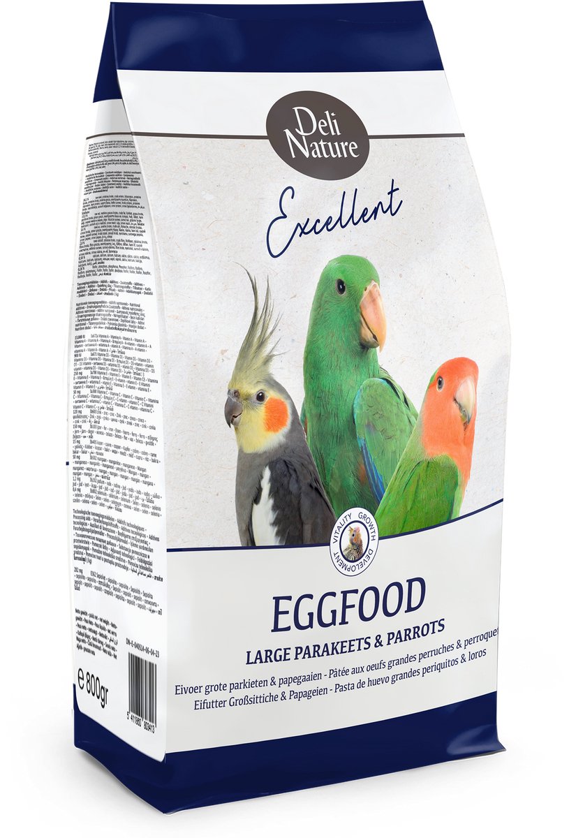 Eivoer grote parkiet/papegaai - 800 gram - Eivoer voor vogels - Vogelvoer
