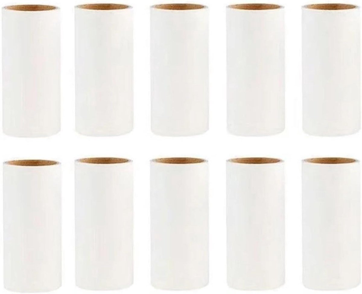 Scheurbare Pluisrollers - Kleverige Rol Stofverwijderaar - Kleding Reinigen - Verwisselbare Rollen - 10 stuks - Geel Grijs Blauw