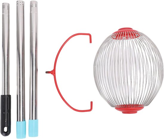 Notenk్రహter - Fruitplukker Ballenvanger - Buiten Verzamelen - Uitschuifbare steel - 113.5 cm - Zilver — afbeelding 5