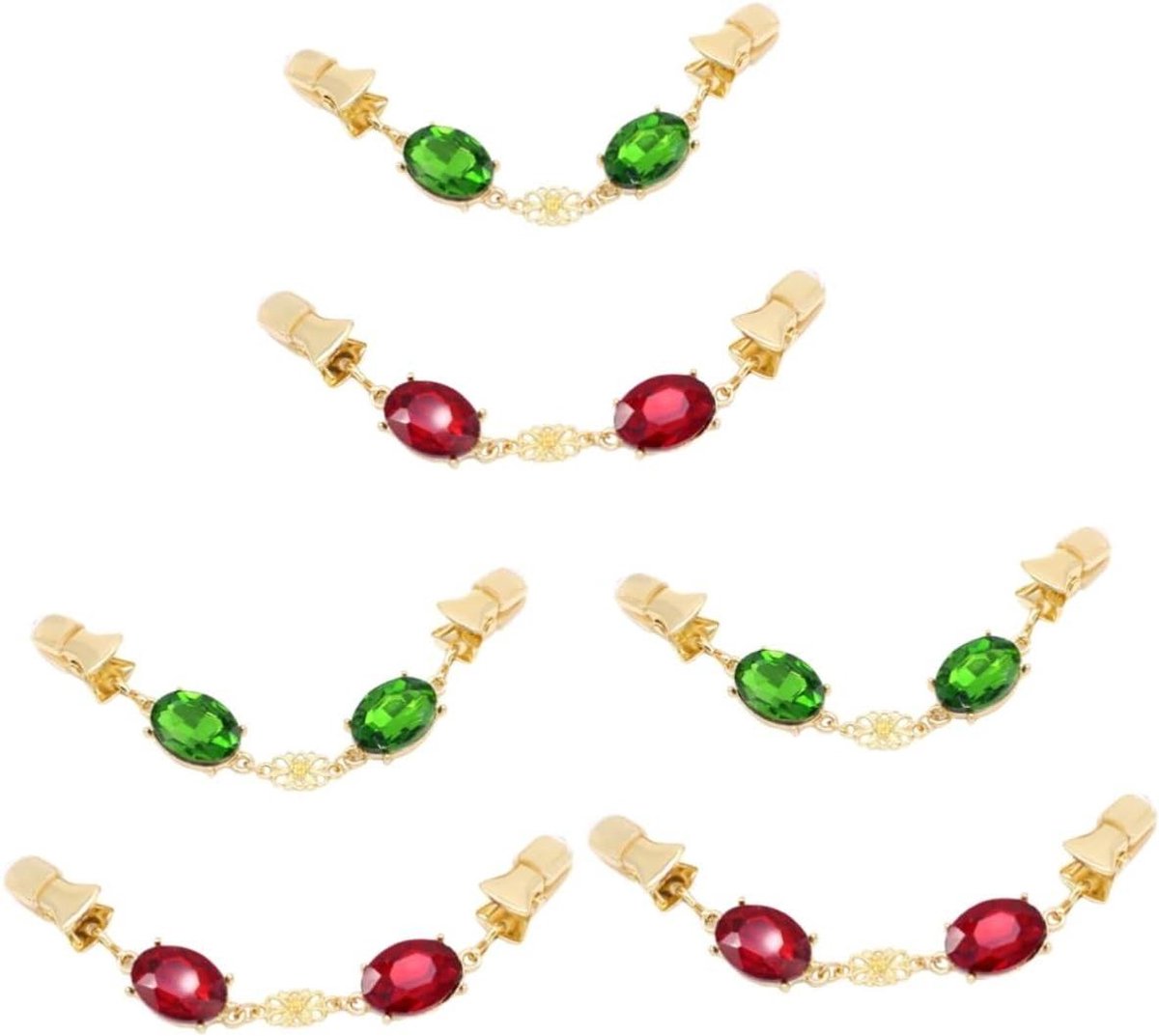 Broche Clips - Vest Clips - Kleding Versieren - Kristal Ontwerp - 12 x 2 cm - Groen