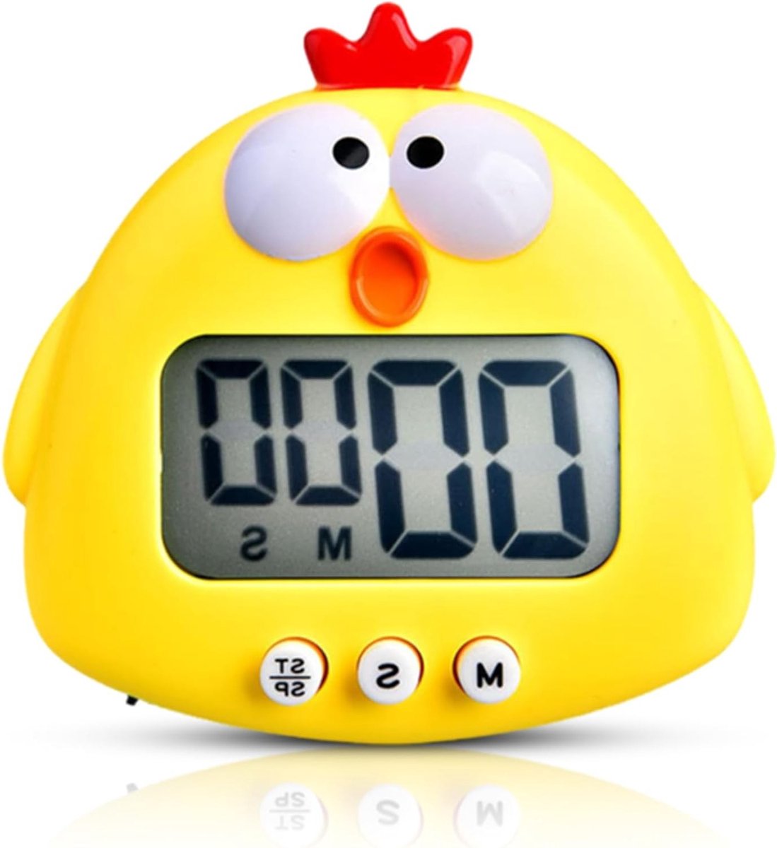 Schattige Cartoon Dieren Digitale Countdown Timer met LCD Display en Magnetische Bevestiging voor Koken en Bakken, Inclusief Aan/Uit Schakelaars