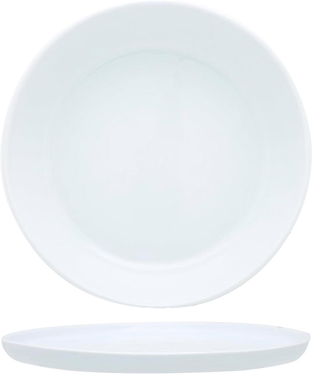 Dessertborden Porselein - Alba Borden - Taart Serveren - Vaatwasmachinebestendig - 6 stuks - Wit