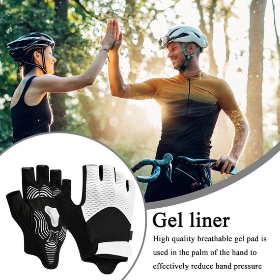 Fitnesshandschoenen - Trainingshandschoenen Gewichtheffen - Intensief Trainen - Gel-Vulling Ademend - One Size - Wit — afbeelding 4