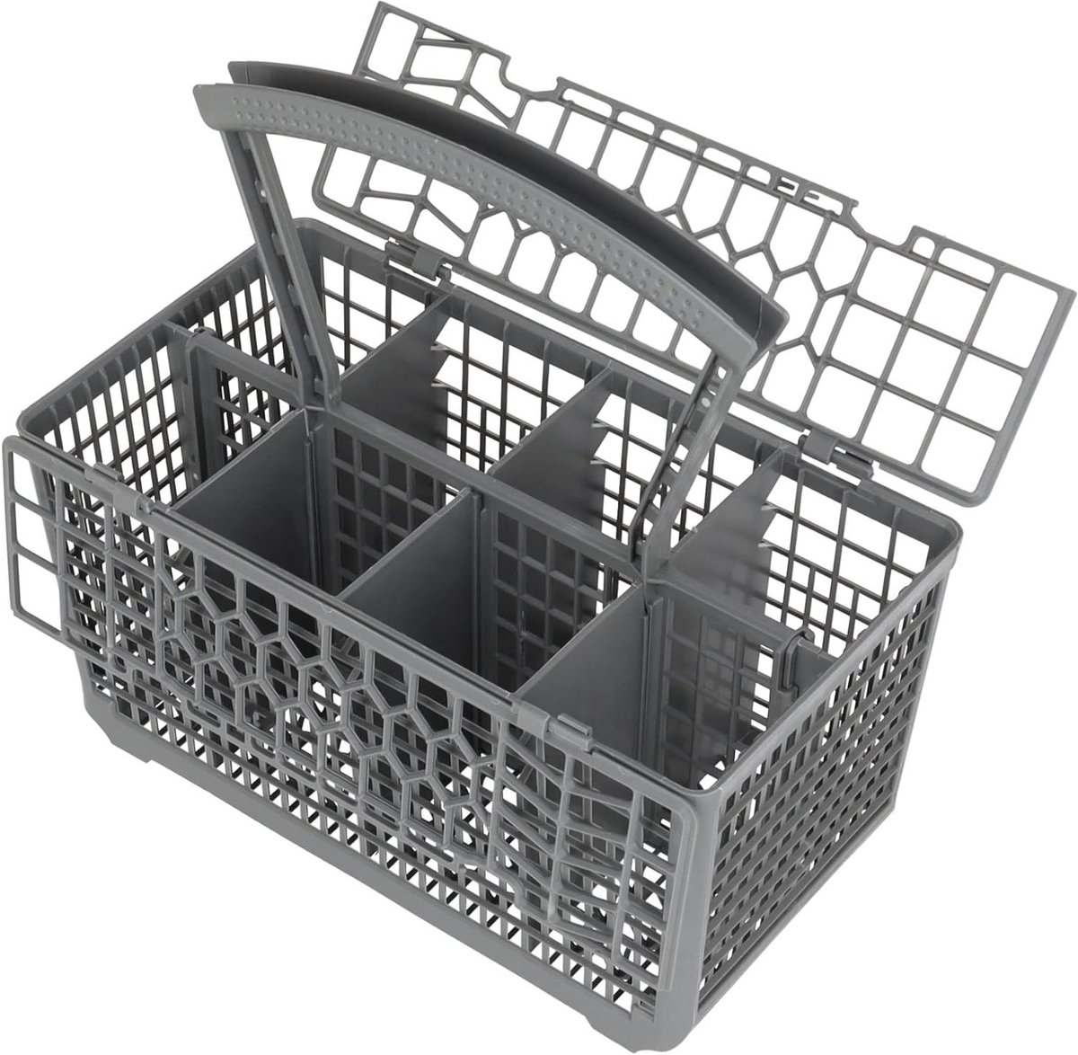 Bestekmand Vaatwasser - Bestekbak - Vaat Reinigen - Universeel Model - 24 x 13 x 23.5 cm - Grijs