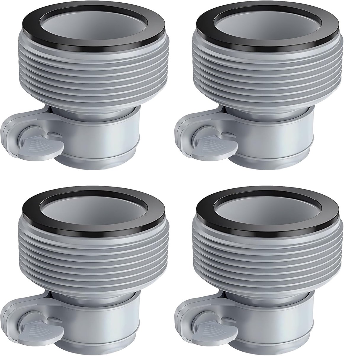 Zwembadaccessoires, geschikt voor INTEX-filterpomp aansluiting, 1,25 inch omgezet naar 1,5B type zachte aansluitadapter, set van 4