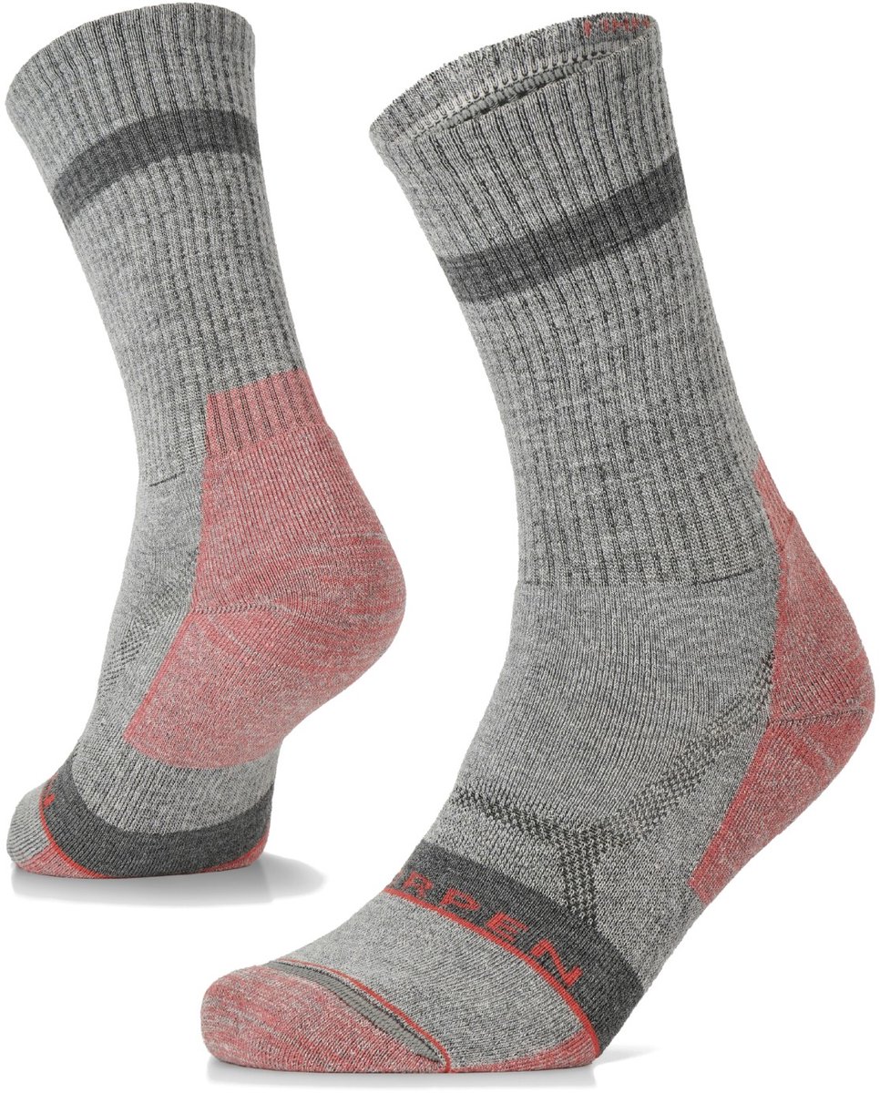 LORPEN Merino Hike Midweight Crew Wandelsokken Lichtgrijs Heren 39-42