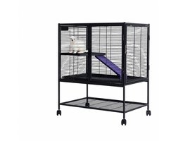 Allero Konijnenhok - Konijnenhok Voor Buiten - Dierenkooi - Cavia Hok - Hok Op Wielen - Fretten - Knaagdieren - 44x61x86,5cm