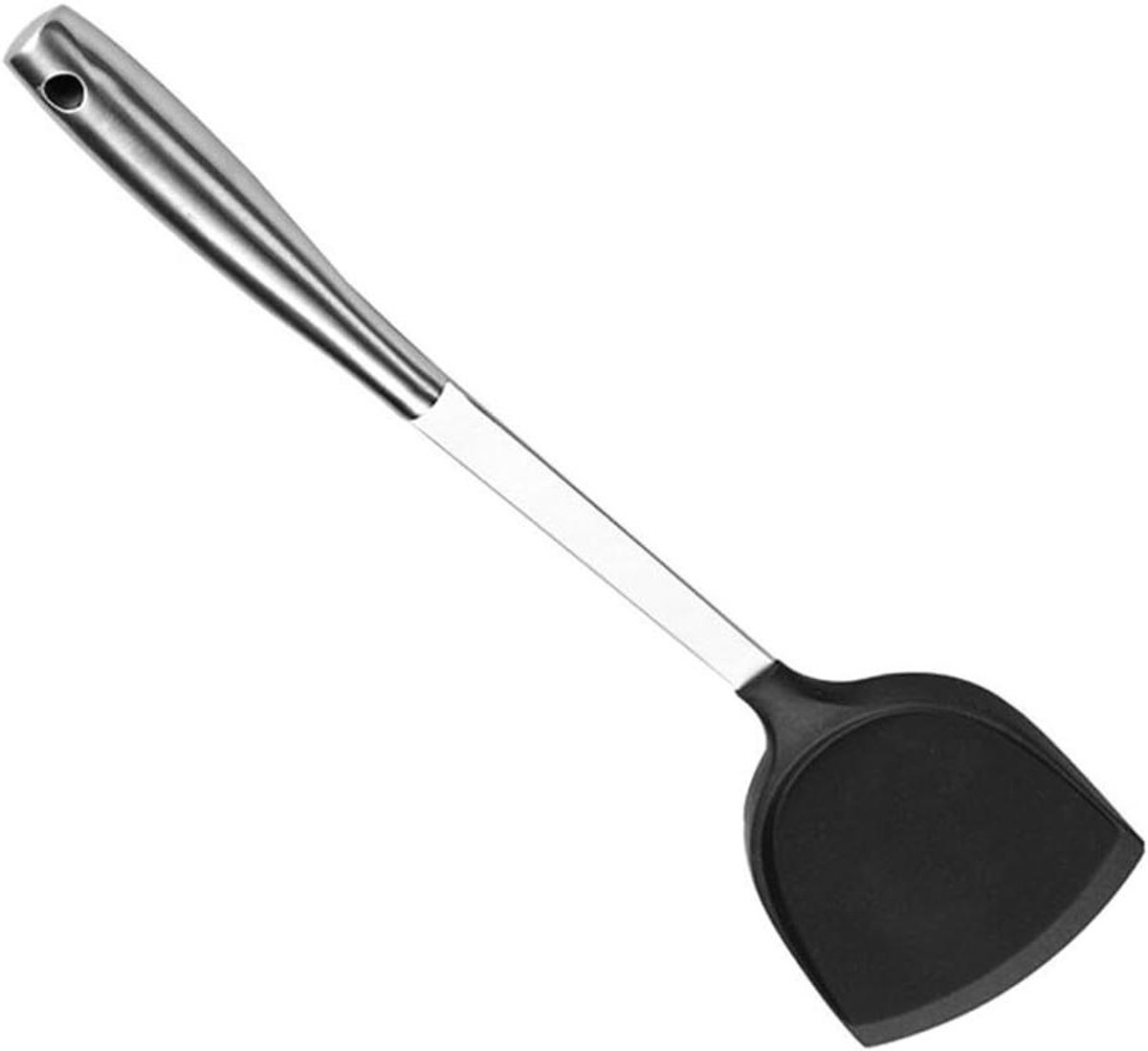 Hittebestendige Spatel - Keuken spatel - Koken en serveren - Naadloos ontwerp - 36.5 cm - Zwart