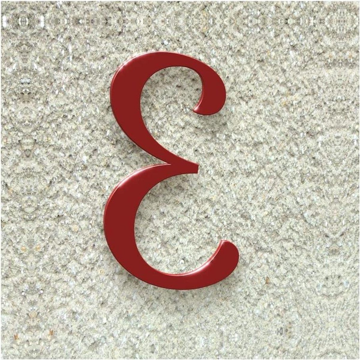Huisnummer - Cijfer Nummer - Huis Identificatie - Klassiek Lettertype - 30 cm - Signaal Rood