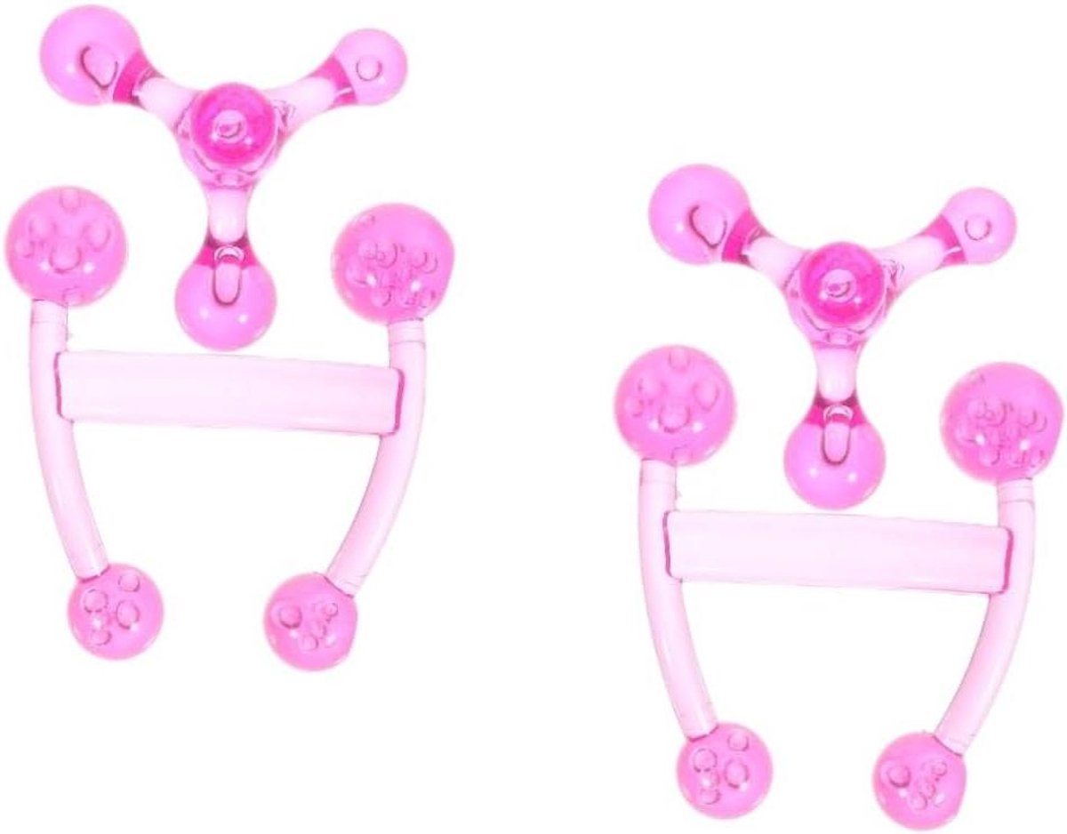 Massage Tool Set - Hand Massager - Spierontspanning Bevorderen - Gladde Randen - 4 Delig - Roze