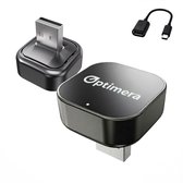 OPTIMERA® 4-in-1 Carplay Dongle MAX – AirPlay & Android Screen Mirroring - YouTube & Netflix - Draadloos Apple Carplay & Android Auto – Wireless Carplay - Incl. USB-C Adapter