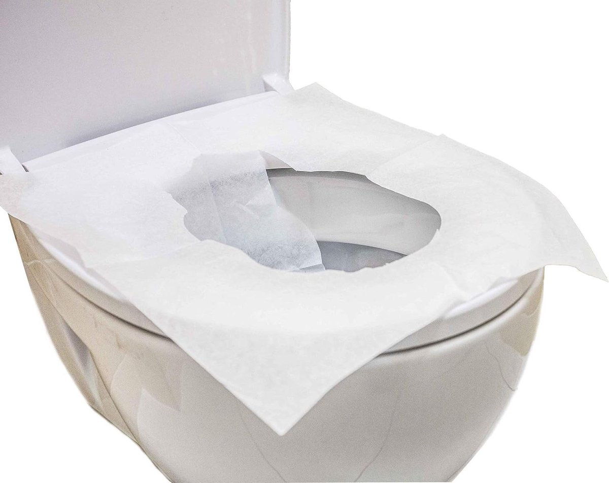 Wegwerp Toilethoesjes - Toiletbrilhoezen Papier - Persoonlijke Hygiëne - Antibacteriële Bescherming - 200 stuks - Wit
