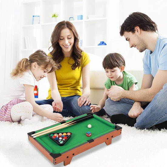 Mini Biljarttafel - Pooltafel Kinderen - Familie Spel - Verstelbare Hoogte - 52x29x10.5 cm - Niet gespecificeerd van mini — afbeelding 2