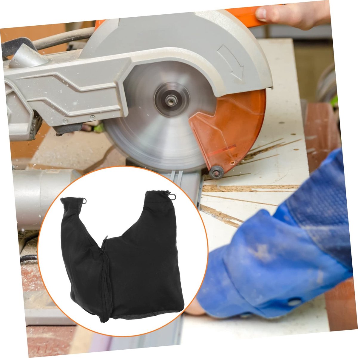 Dailygoody - Stofzakken voor zaagmachines - Vervangbare stofzakken - Zwart - Voor bandschuurmachines - Ideaal voor stofverzameling - 2 stuks