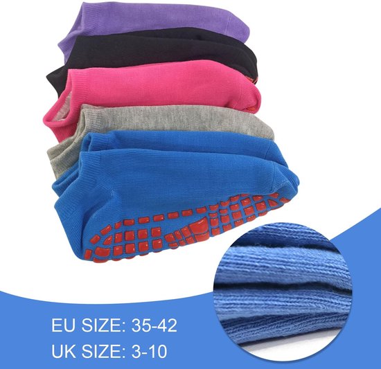 Dailygoody - Antislip yogasokken - Katoenen sokken - Perfect voor yoga en pilates - 5 paar - Geschikt voor dames en heren - Ideaal voor fitness en thuis — afbeelding 4
