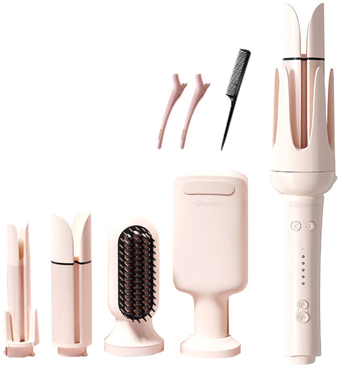 Gloovon® 5-in-1 Automatische Krultang Set - All-in-één Multistyler - 28/32/40mm - Keramische Coating & Proteïne - Inclusief Deep Waver & Stijlborstel