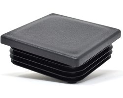 Dailygoody - vierkante buisstoppen - lamellenstoppen - robuust en hoogwaardig - 70x70 mm - buisstoppen voor binnenmaat 61-66 mm - geschikt voor vierka.
