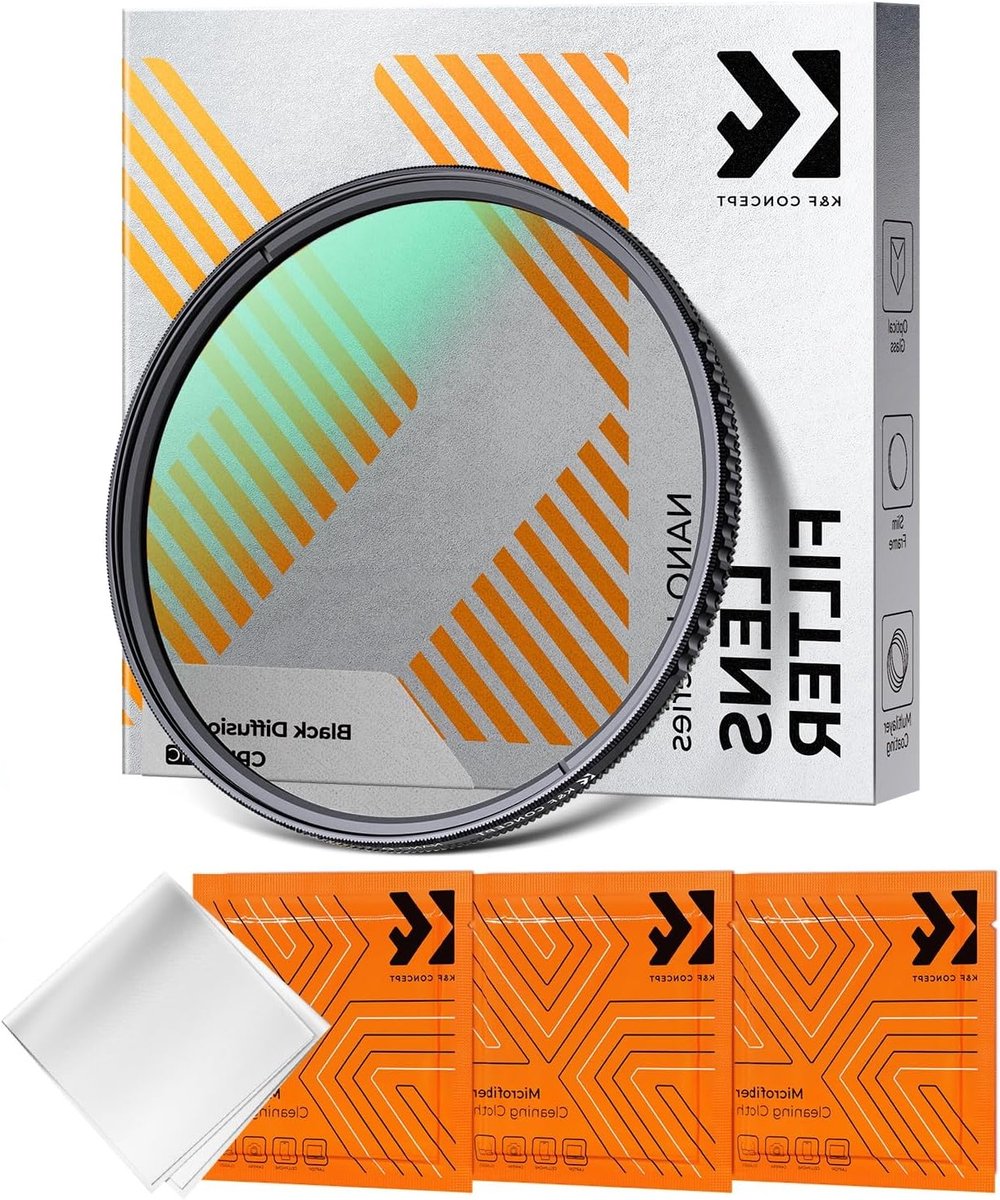 Nano-Klear Black-Mist 1/4 Filter en CPL Polarizer 2 in 1 voor Fotografie, Inclusief 3 Stuks Schoonmaakdoekjes en Nano Coating voor Optische Kwaliteit