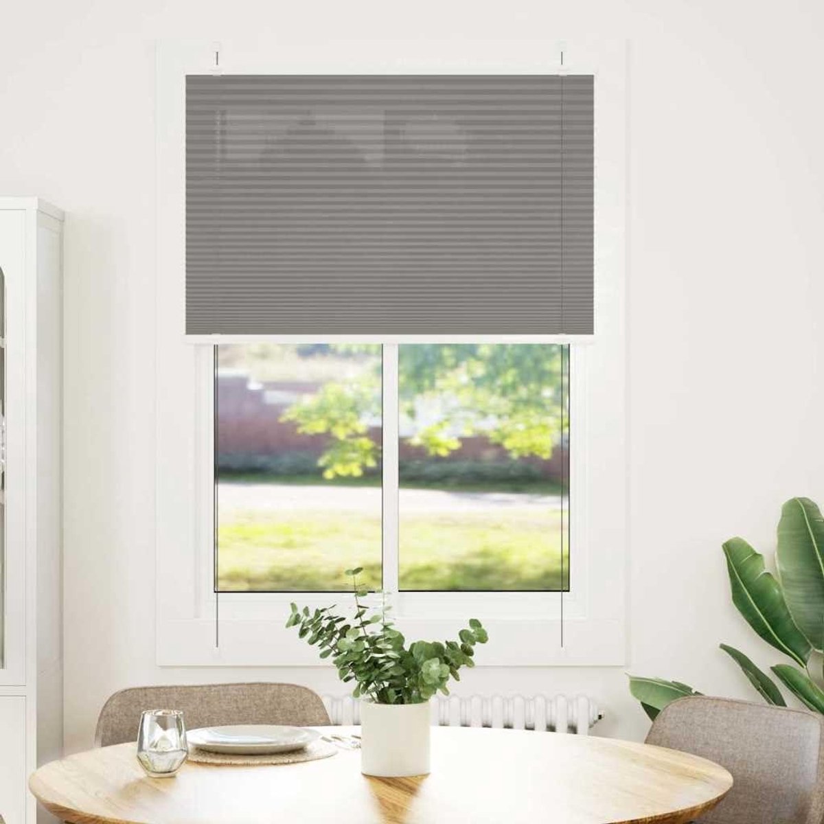 Plisségordijn - Inkijkwering Zonwering - Raamdecoratie - Montage zonder boren - 100 x 150 