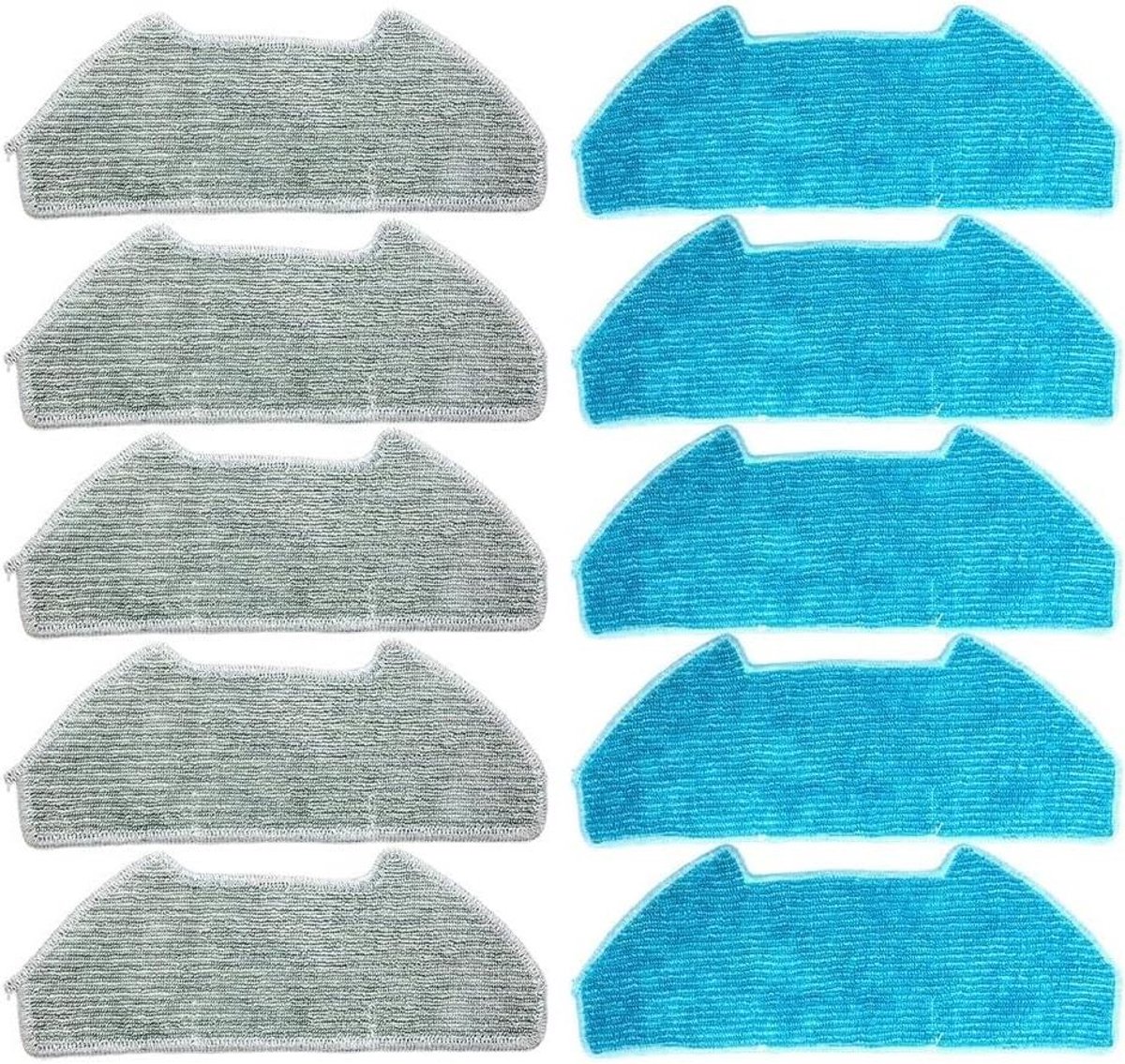 Microvezel Dweildoeken - Robot Stofzuiger Doeken - Vloeren Reinigen - Machinewasbaar - 4 of 10 stuks - Blauw