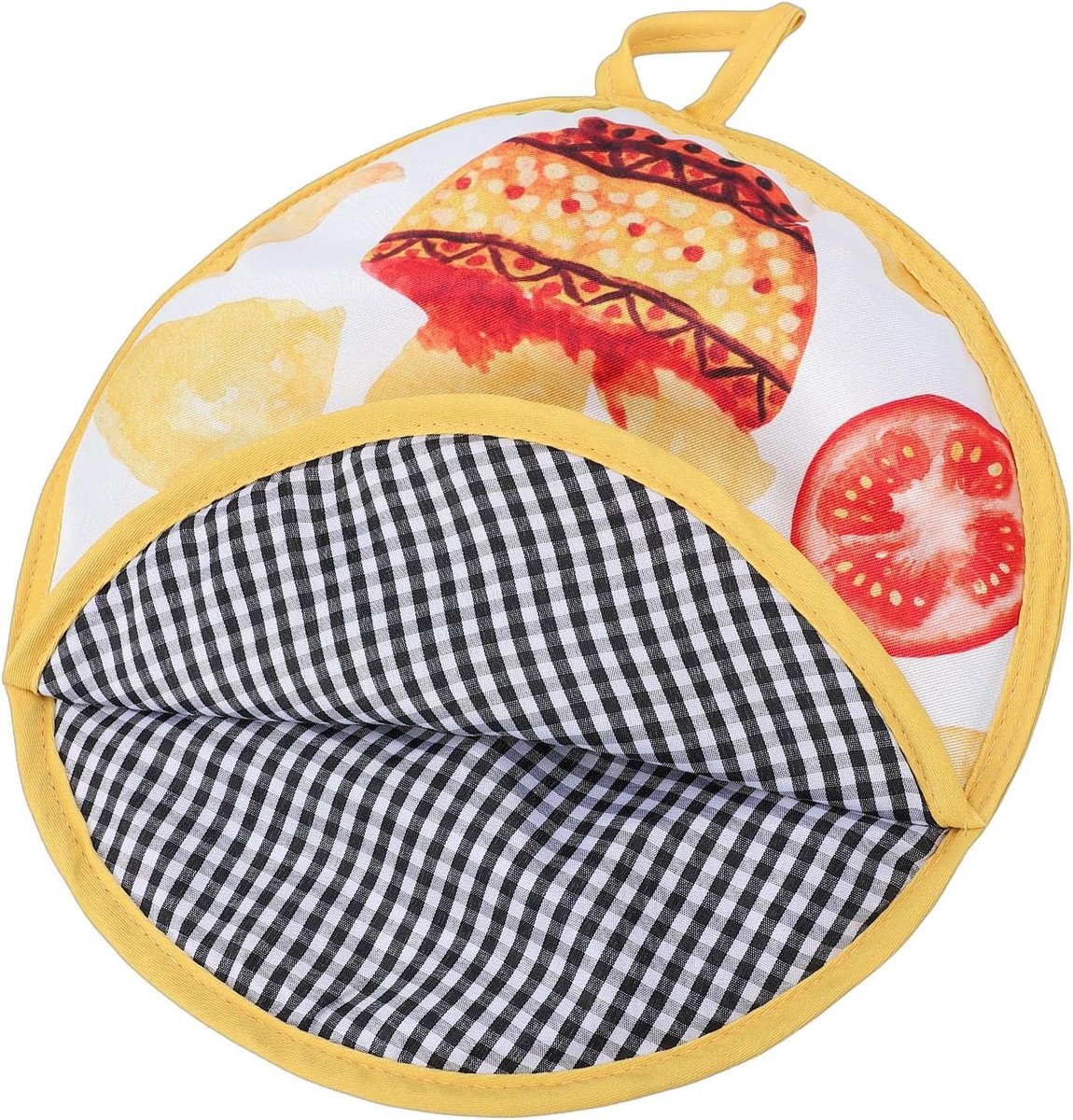 Tortilla Warmer Zakje - Broodwarmer Houder - Eten Warm Houden - Magnetronbestendig Ontwerp - 30 cm Diameter - Grijs