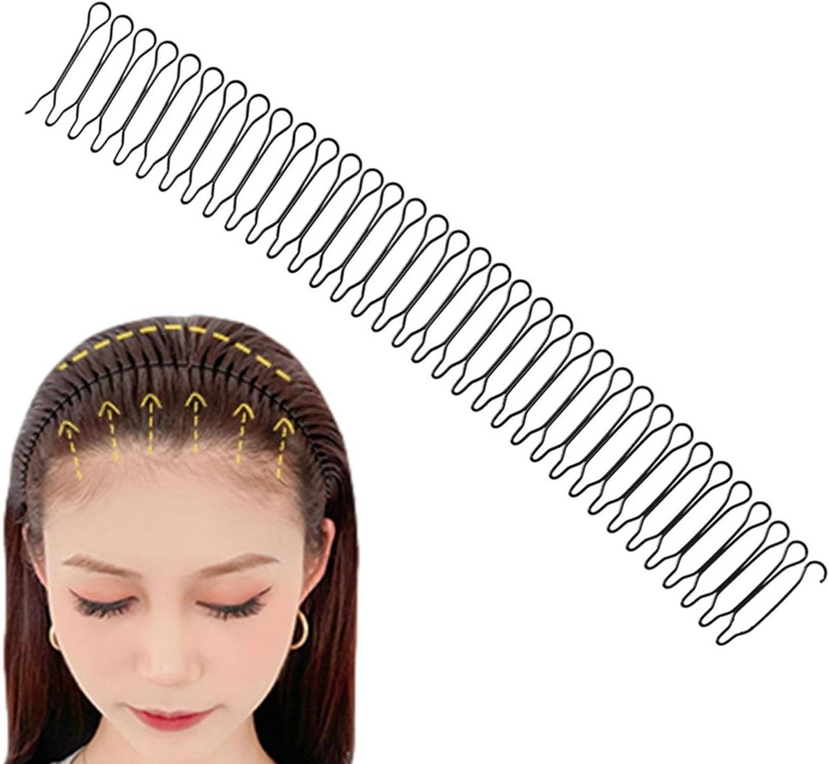 Haarstyling Kammen - Haarspelden Fixer - Kapsels Maken - Onzichtbare Pony - 159 x 98 cm - Zilver