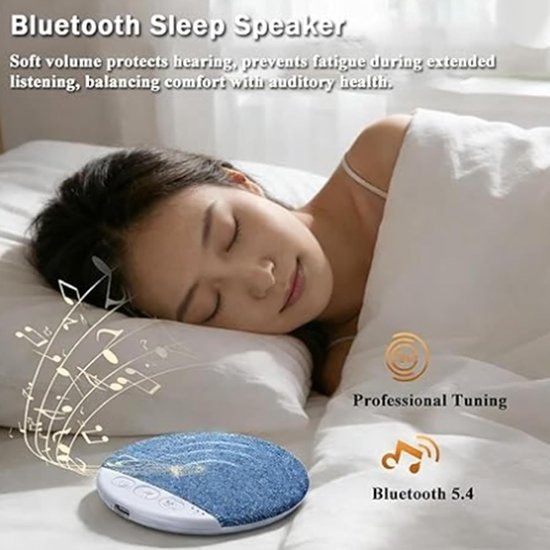 Kussen Speaker - Slaap Audio - Ontspannen Luisteren - Auto Off Timer - 9.6 x 1.1 cm - Zwart — afbeelding 5