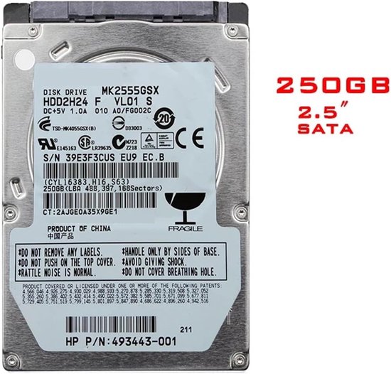 Interne Harde Schijf - HDD Schijf - Laptop Opslag - SATA 2.5 inch - 320 GB - Grijs — afbeelding 3