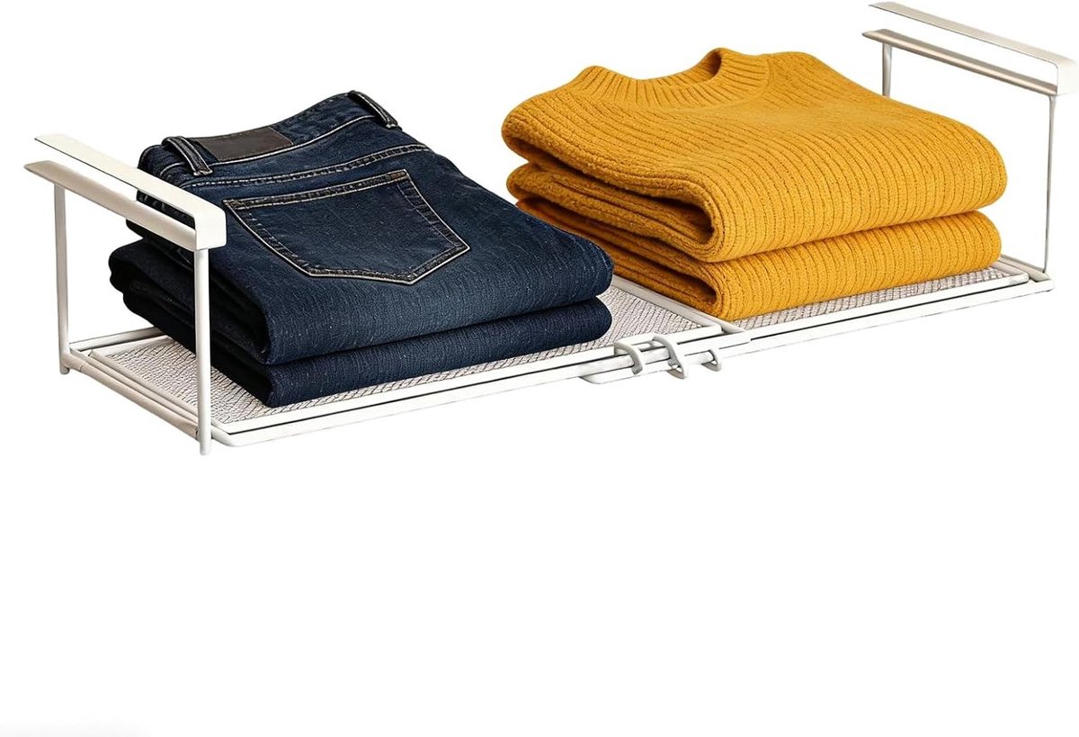 Onderbouwmand - Mand onder kast - Keuken organiseren - Uittrekbaar ontwerp - 30-60 cm - Wit
