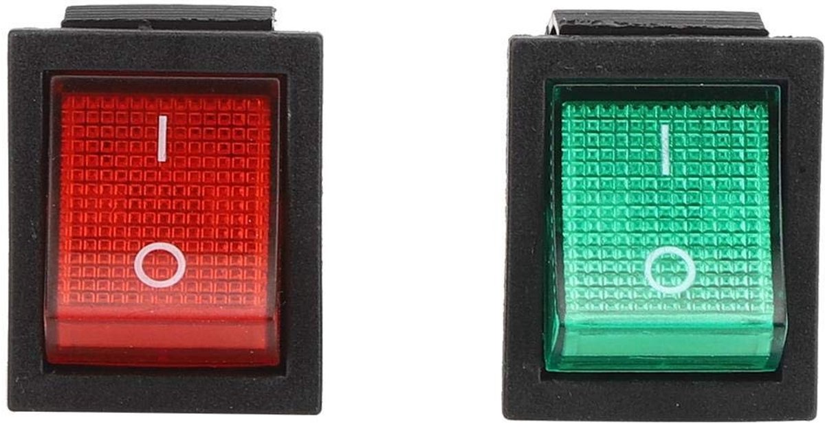 Dailygoody - Schakelaar - Boot Tuimelschakelaar - Rood Licht - 4-pins - 16A 250V - Industriële Bediening - Accessoire voor Elektrische Toepassingen