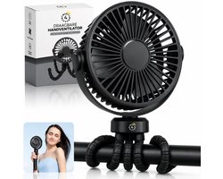 Twenty4seven® Handventilator met Octopus – Draagbare Ventilator Oplaadbaar – Hand Tafelventilator Draadloos – Kinderwagen Mini Fan met 3 Standen