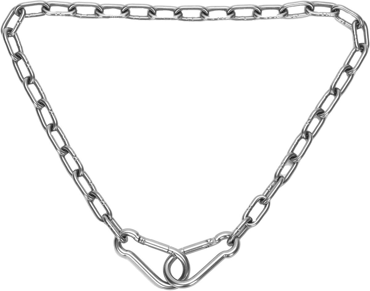 RVS Hangende Swing Ketting van 61 cm met Karabijnhaken voor Tuinpoort en Hangmat - 3 mm Dikte, Sterk en Duurzaam